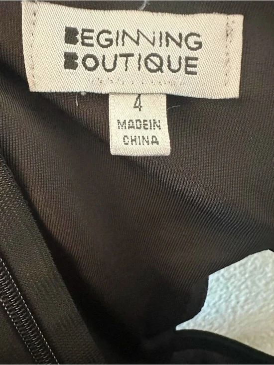 Beginning Boutique Black Spaghetti-Strap Mini Dress - Picture 2 of 3